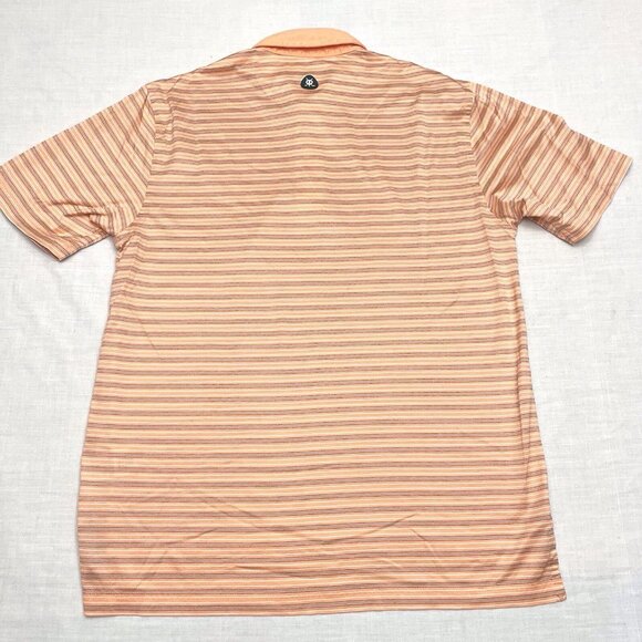 Brooks Brothers St. Andrews Links Orange Stripe Short Sleeve Polo Size Medium - Picture 6 of 6